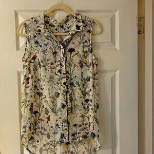 H&M Multicolor Floral Sleeveless Blouse